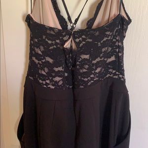 Black lace top jumpsuit